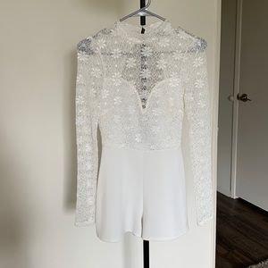 White Lace Romper